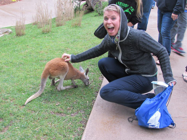 I PATTED A BABY KANGAROO. 