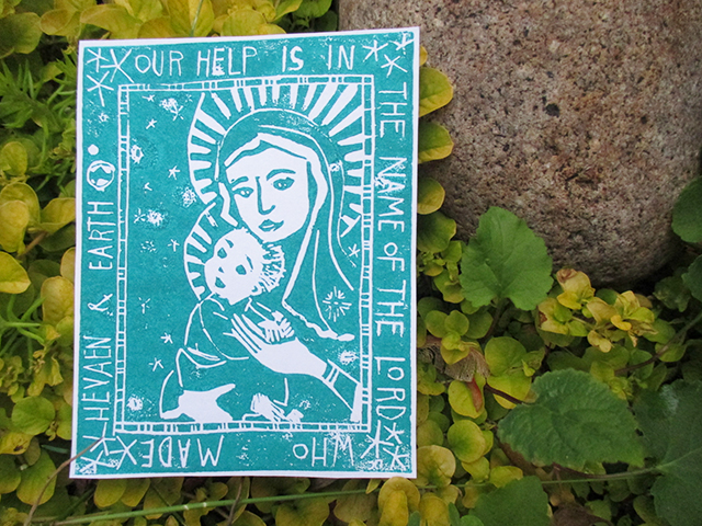 I'm still obsessed with block-printing. This is my latest. 