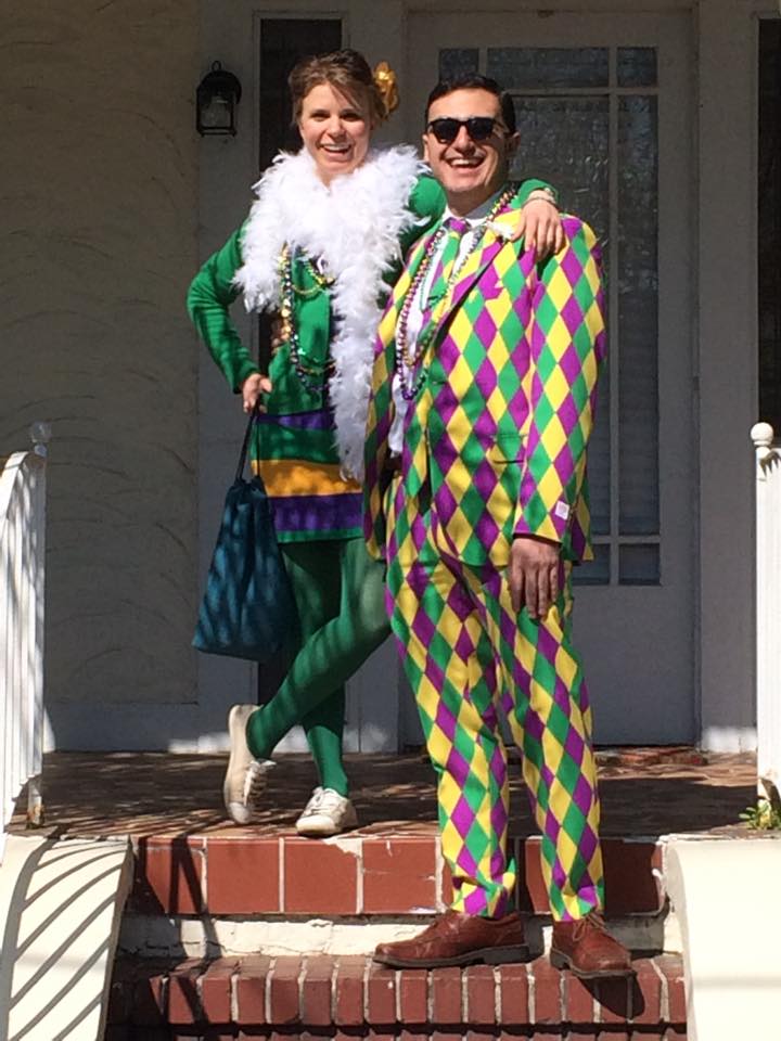 We went to Mardi Gras in New Orleans together. Yes. Yes indeed. And he wore that all day. 