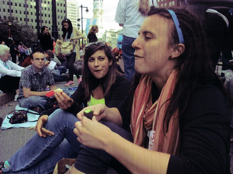 (Only some of us made it past security with our produce safely in tow). 