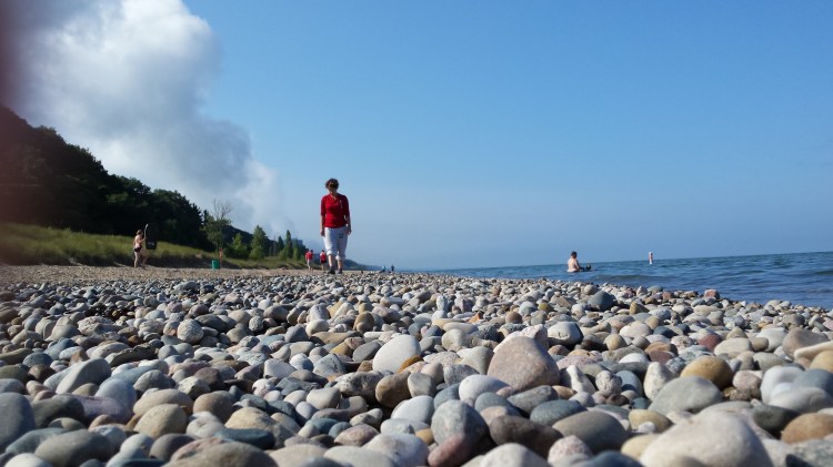 Julia at Lake Michigan during da summertime. 